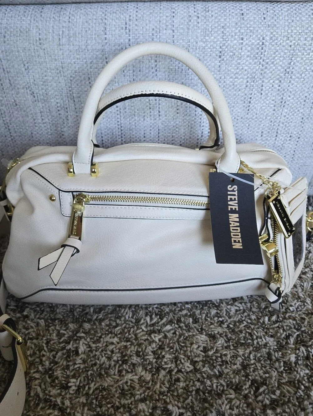 Steve Madden Bone Bkenzie  Satchel And Matching ID/Coin Purse